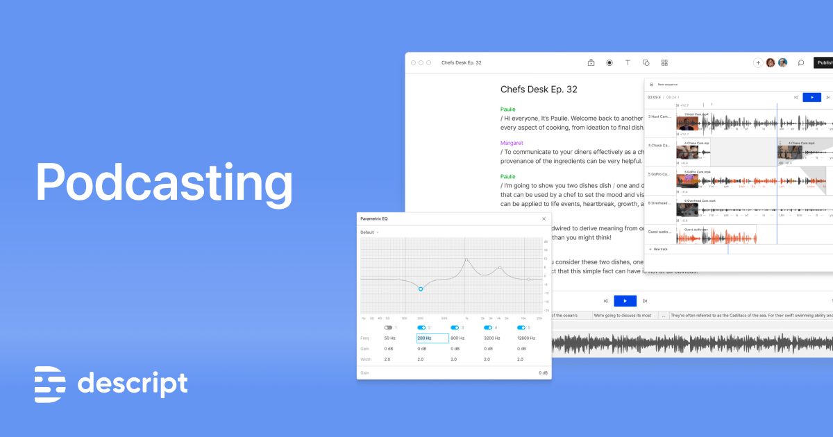 AIPowered Podcast & Audio Editor Descript
